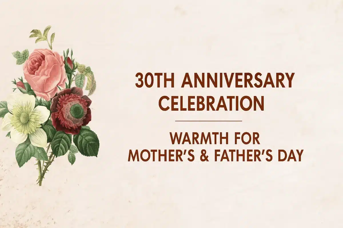 30th anniversary family celebration graphic
