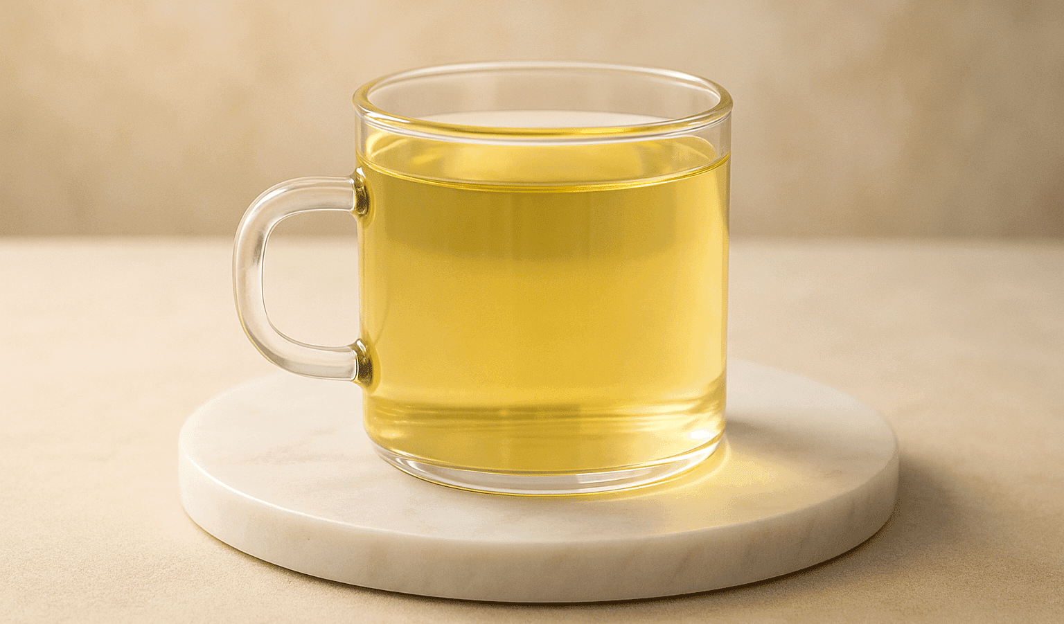 Glass of pea protein peptide beverage