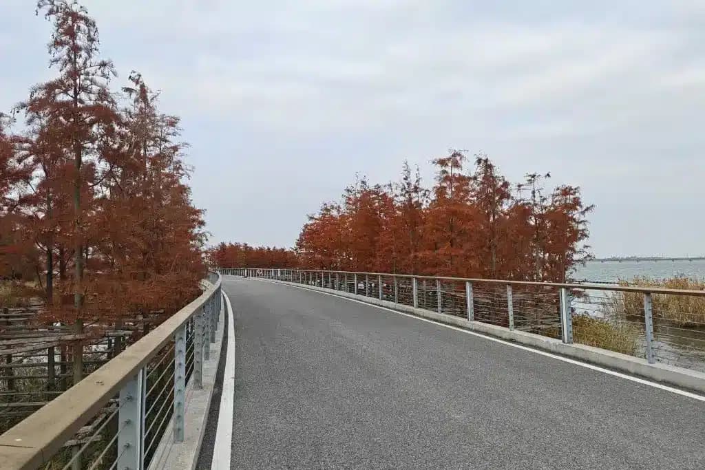 Winter cycling route used by the WHUCHEM Shanghai team